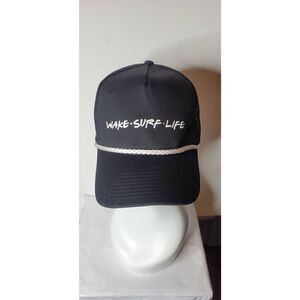 Wake. Surf. Life. Hat. Adjustable Truckers Hat. Surfer Stylish Beachlover Hawaii